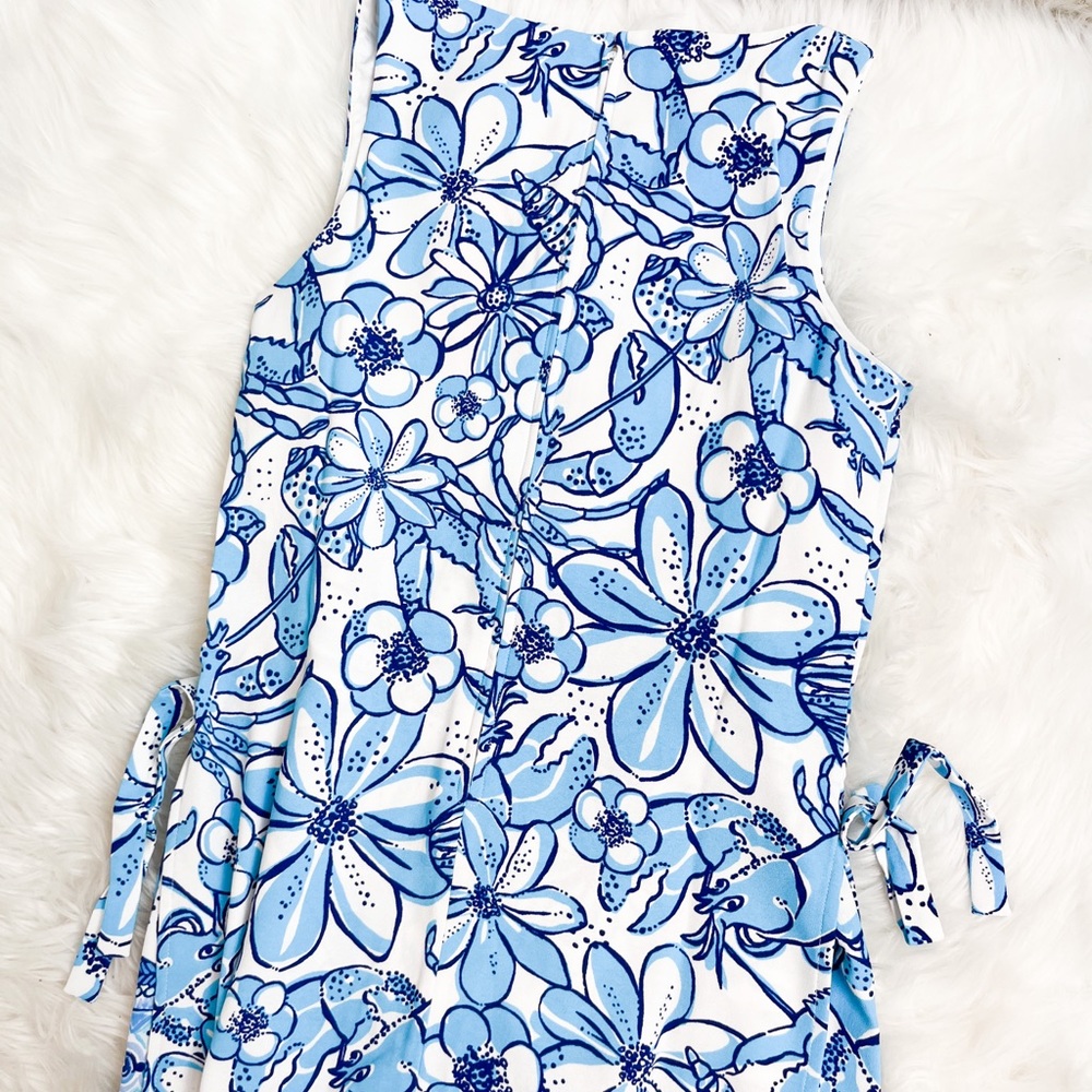 Lilly Pulitzer Donna Maxi Romper Succulent Blue Coronado Crab NWT Size 2 - Picture 6 of 9